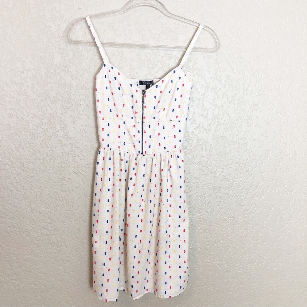 EUC BeBop multicolor Swiss dotted cotton dress